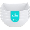image:imagePARTY BARGAINS 32oz Square Plastic Bowls  5 Pack White Heavy Duty Shatterproof Disposable Fancy Serving Bowls Premium Quality Salad Bowls for Weddings Baby Shower Party SnackWhite  4 Pack