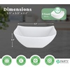 image:imagePARTY BARGAINS 32oz Square Plastic Bowls  5 Pack White Heavy Duty Shatterproof Disposable Fancy Serving Bowls Premium Quality Salad Bowls for Weddings Baby Shower Party SnackWhite  4 Pack