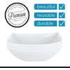 image:imagePARTY BARGAINS 32oz Square Plastic Bowls  5 Pack White Heavy Duty Shatterproof Disposable Fancy Serving Bowls Premium Quality Salad Bowls for Weddings Baby Shower Party SnackWhite  5 Pack