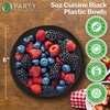 image:imagePARTY BARGAINS 5oz Disposable Black Plastic Bowls 100 Pack Microwave Safe Dinnerware