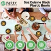 image:imagePARTY BARGAINS 5oz Disposable Black Plastic Bowls 200 Pack Microwave Safe Dinnerware