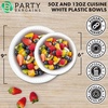 image:imagePARTY BARGAINS 5oz Disposable White Plastic Bowls 100 Pack Microwave Safe Dinnerware