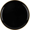 image:imagePARTY BARGAINS 63 Disposable Black Gold Rim Plates 10 Pack Heavy Duty Plastic Edge Collection Tableware Dish Platter Dinnerware Table Setting Plates for Catering Events