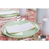 image:imagePARTY BARGAINS 63 Disposable Mint Green Plates10 Pack Heavy Duty Plastic Edge Collection Tableware Dish Platter Dinnerware Table Setting Plates for Catering Events