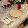 image:imagePARTY BARGAINS 86 Disposable Beige Plates 10 Pack Heavy Duty Plastic Edge Collection Tableware Dish Platter Dinnerware Table Setting Plates for Catering Events
