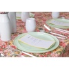 image:imagePARTY BARGAINS 86 Disposable Mint Green Plates 10 Pack Heavy Duty Plastic Edge Collection Tableware Dish Platter Dinnerware Table Setting Plates for Catering Events