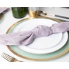 image:imagePARTY BARGAINS 86 Disposable White Gold Rim Plates 10 Pack Heavy Duty Plastic Edge Collection Tableware Dish Platter Dinnerware Table Setting Plates for Catering Events