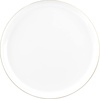 image:imagePARTY BARGAINS 86 Disposable White Gold Rim Plates 10 Pack Heavy Duty Plastic Edge Collection Tableware Dish Platter Dinnerware Table Setting Plates for Catering Events