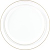 image:imagePARTY BARGAINS 86 amp 106 Edge Collection Disposable White Plates with Gold Rim Combo 20Pack 10 Plates Each HeavyDuty Plastic Dinnerware Elegant Tableware for Catering