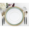 image:imagePARTY BARGAINS 86 amp 106 Edge Collection Disposable White Plates with Gold Rim Combo 20Pack 10 Plates Each HeavyDuty Plastic Dinnerware Elegant Tableware for Catering
