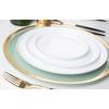 image:imagePARTY BARGAINS 86 amp 106 Edge Collection Disposable White Plates with Gold Rim Combo 20Pack 10 Plates Each HeavyDuty Plastic Dinnerware Elegant Tableware for Catering