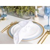 image:imagePARTY BARGAINS 86 amp 106 Edge Collection Disposable White Plates with Gold Rim Combo 20Pack 10 Plates Each HeavyDuty Plastic Dinnerware Elegant Tableware for Catering