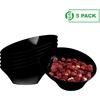 image:imagePARTY BARGAINS Angled Plastic Bowls  5 Pack Black Heavyduty Premium Quality Large Serving Bowl Excellent for Weddings Baby amp Bridal Showers Parties amp More