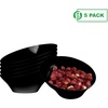 image:imagePARTY BARGAINS Angled Plastic Bowls  5 Pack Black Heavyduty Premium Quality Medium Serving Bowl Excellent for Weddings Baby amp Bridal Showers Parties amp More