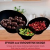 image:imagePARTY BARGAINS Angled Plastic Bowls  5 Pack Black Heavyduty Premium Quality Medium Serving Bowl Excellent for Weddings Baby amp Bridal Showers Parties amp More