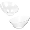image:imagePARTY BARGAINS Angled Plastic Bowls  8 Pack Clear Heavyduty Premium Quality Small Serving Bowl Excellent for Weddings Baby amp Bridal Showers Parties amp More