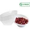 image:imagePARTY BARGAINS Clear Plastic Angled Bowls 22 oz Medium 5 Pack HeavyDuty Disposable Party Serving Bowls for Salads amp SnacksWhite