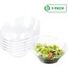 image:imagePARTY BARGAINS Clear Plastic Angled Bowls 50 oz Large 5 Pack HeavyDuty Disposable Party Serving Bowls for Buffet amp CateringClear