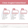image:imagePARTY BARGAINS Clear Plastic Angled Bowls 50 oz Large 5 Pack HeavyDuty Disposable Party Serving Bowls for Buffet amp CateringClear