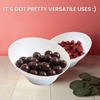 image:imagePARTY BARGAINS Hard Plastic Angled Small Serving Bowls Color White Value Pack of 16