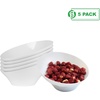 image:imagePARTY BARGAINS White Plastic Angled Bowls 22 oz Medium 5 Pack HeavyDuty Disposable Party Serving Bowls for Salads amp Snacks
