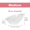 image:imagePARTY BARGAINS White Plastic Angled Bowls 22 oz Medium 5 Pack HeavyDuty Disposable Party Serving Bowls for Salads amp Snacks
