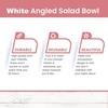 image:imagePARTY BARGAINS White Plastic Angled Bowls 22 oz Medium 5 Pack HeavyDuty Disposable Party Serving Bowls for Salads amp Snacks