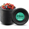 image:imagePARTY BARGAINS 12oz Disposable Black Plastic Bowls 200 Pack Microwave Safe Dinnerware