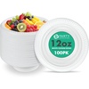 image:imagePARTY BARGAINS 12oz Disposable White Plastic Bowls 100 Pack Microwave Safe Dinnerware
