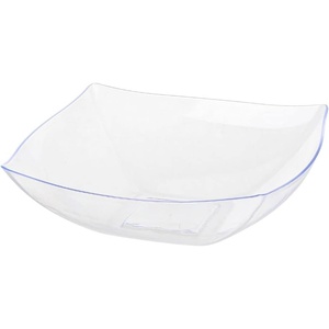 image:imagePARTY BARGAINS 32oz Square Plastic Bowls  5 Pack White Heavy Duty Shatterproof Disposable Fancy Serving Bowls Premium Quality Salad Bowls for Weddings Baby Shower Party SnackClear  1 Pack