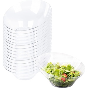 image:imagePARTY BARGAINS Angled Plastic Bowls  8 Pack Clear Heavyduty Premium Quality Small Serving Bowl Excellent for Weddings Baby amp Bridal Showers Parties amp More