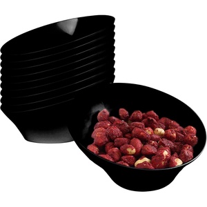 image:imagePARTY BARGAINS Black Plastic Angled Bowls 10 oz Small 8 Pack HeavyDuty Disposable Party Serving Bowls for Appetizers amp Desserts