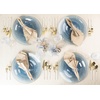 image:imagePARTY BARGAINS 10 Organic Collection Hammered Dinner Plates with Gold Rim  Transparent Blue 10Pack Disposable Plastic Tableware for Birthdays Banquets and Formal Events