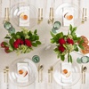 image:imagePARTY BARGAINS 10 Organic Collection Hammered Dinner Plates with Gold Rim  Transparent Clear 20Pack Disposable Plastic Tableware for Birthdays Banquets and Formal Events