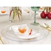 image:imagePARTY BARGAINS 10 Organic Collection Hammered Dinner Plates with Gold Rim  Transparent Clear 20Pack Disposable Plastic Tableware for Birthdays Banquets and Formal Events