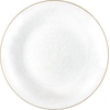 image:imagePARTY BARGAINS 10 Organic Hammered Dinner Plates 20 Pack Transparent White PlateGold Rim Disposable Plastic Table Setting Dish Plates for Birthdays Banquet Formal Events