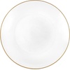image:imagePARTY BARGAINS 7 Organic Collection Hammered Dinner Plates with Gold Rim  Transparent White 10Pack Disposable Plastic Tableware for Birthdays Banquets and Formal Events