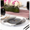 image:imagePARTY BARGAINS 7 Organic Hammered Dinner Plates 10 Pack Transparent Black PlateGold Rim Disposable Plastic Table Setting Dish Plates for Birthdays Banquet Formal Events