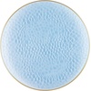 image:imagePARTY BARGAINS 7 Organic Hammered Dinner Plates 10 Pack Transparent Blue PlateGold Rim Disposable Plastic Table Setting Dish Plates for Birthdays Banquet Formal Events