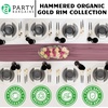 image:imagePARTY BARGAINS 7 amp 10 Organic Collection Hammered Appetizer and Dinner Plates Combo with Gold Rim  Transparent Black 32Pack Disposable Plastic Tableware for Birthdays Banquets and Formal Events