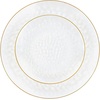 image:imagePARTY BARGAINS 7 amp 10 Organic Hammered Dinner Plates Combo 32 Pack Transparent Clear PlateGold Rim Disposable Plastic Table Dish Plates for Birthdays Banquet Formal Events