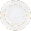 image:imagePARTY BARGAINS 7 amp 10 Organic Hammered Dinner Plates Combo 64 Pack Transparent Clear PlateGold Rim Disposable Plastic Table Dish Plates for Birthdays Banquet Formal Events