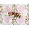 image:imagePARTY BARGAINS 7 amp 10 Organic Hammered Dinner Plates Combo 64 Pack Transparent Pink PlateGold Rim Disposable Plastic Table Dish Plates for Birthdays Banquet Formal Events