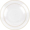 image:imagePARTY BARGAINS 7 amp 9 Organic Hammered Dinner Plates Combo 32 Pack Transparent Clear PlateGold Rim Disposable Plastic Table Dish Plates for Birthdays Banquet Formal Events