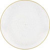 image:imagePARTY BARGAINS 9 Organic Collection Hammered Dinner Plates with Gold Rim  Transparent Clear 20Pack Disposable Plastic Tableware for Birthdays Banquets and Formal Events