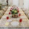 image:imagePARTY BARGAINS 9 Organic Collection Hammered Dinner Plates with Gold Rim  Transparent Clear 20Pack Disposable Plastic Tableware for Birthdays Banquets and Formal Events