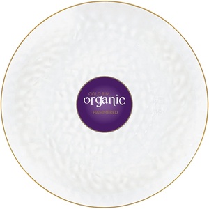 image:imagePARTY BARGAINS 10 Organic Collection Hammered Dinner Plates with Gold Rim  Transparent Clear 20Pack Disposable Plastic Tableware for Birthdays Banquets and Formal Events