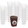 image:imagePARTY BARGAINS 8oz Square Clear Disposable Plastic Coffee Cups with Handles 32 Count Modern Tea amp Hot Beverage Cups for Parties Weddings Catering amp Events