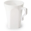 image:imagePARTY BARGAINS 8oz Square White Disposable Plastic Coffee Cups with Handles 8 Count Modern Tea amp Hot Beverage Cups for Parties Weddings Catering amp Events