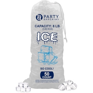 image:imageParty Bargains 5 lb Plastic Drawstring Ice Bags 1000 Count 17 x 9 Durable Heavy Duty Ice Storage Bags for Parties Catering Coolers Outdoor Events1
